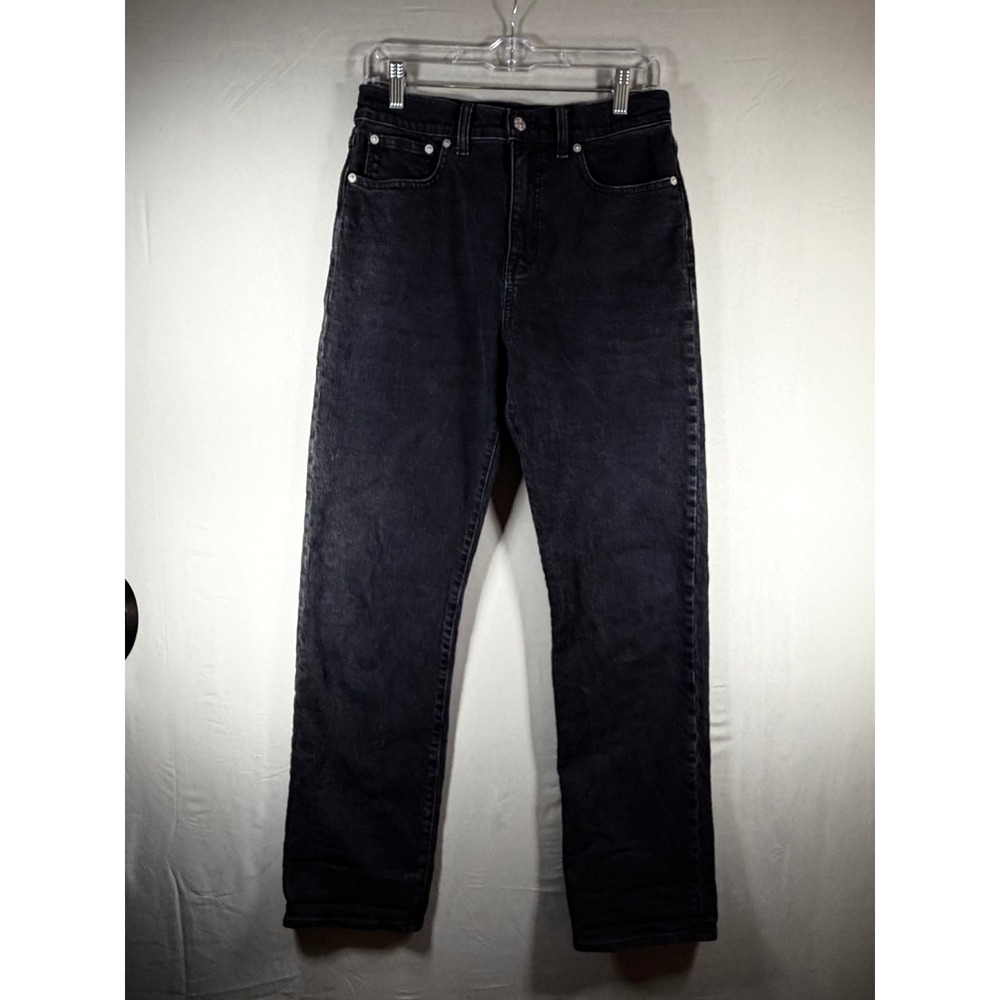 Madewell 90s Straight Leg Jeans Faded Black High Rise Denim Size 28 - Picture 1 of 8